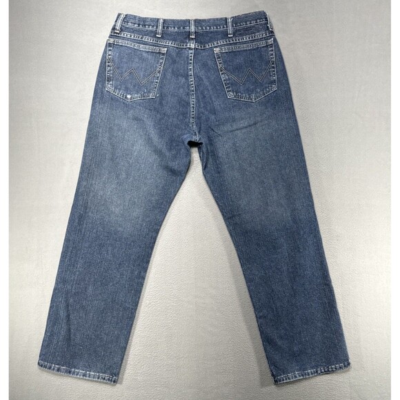 Wrangler‎ Jeans Mens Sz 33x30* Blue Distressed Cowboy Western Workwear Denim - Picture 6 of 9